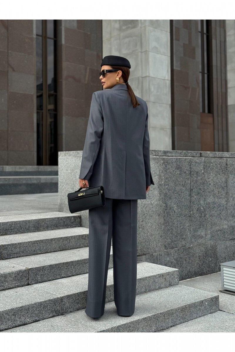 Жакеты KORTNI 21Р7 серый в голубую полоску