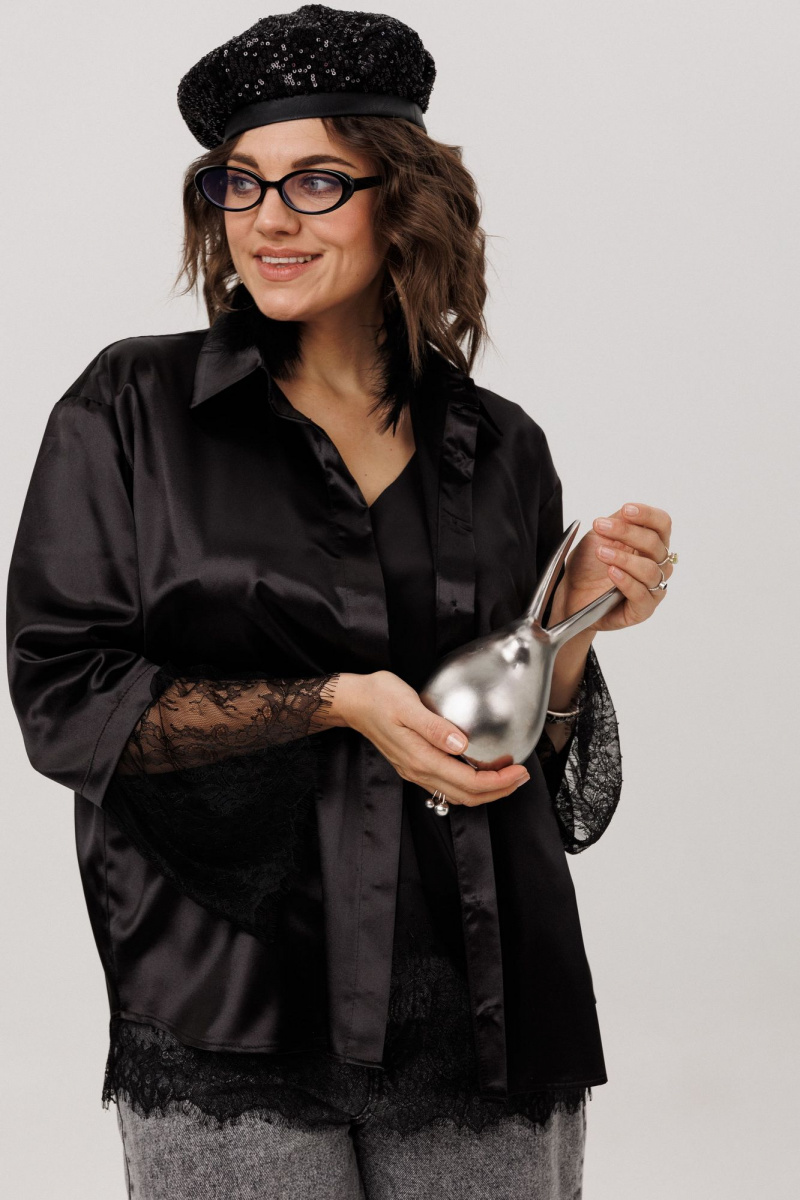 Рубашки Anelli 1801 угольный_шелк