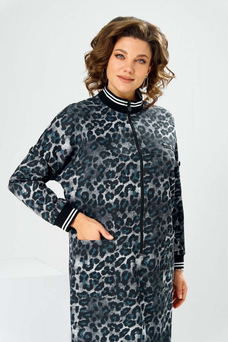 Платья Romanovich Style 1-2885 синий_леопард