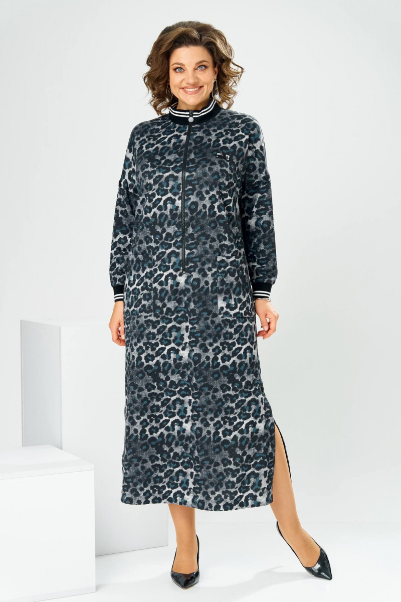Платья Romanovich Style 1-2885 синий_леопард