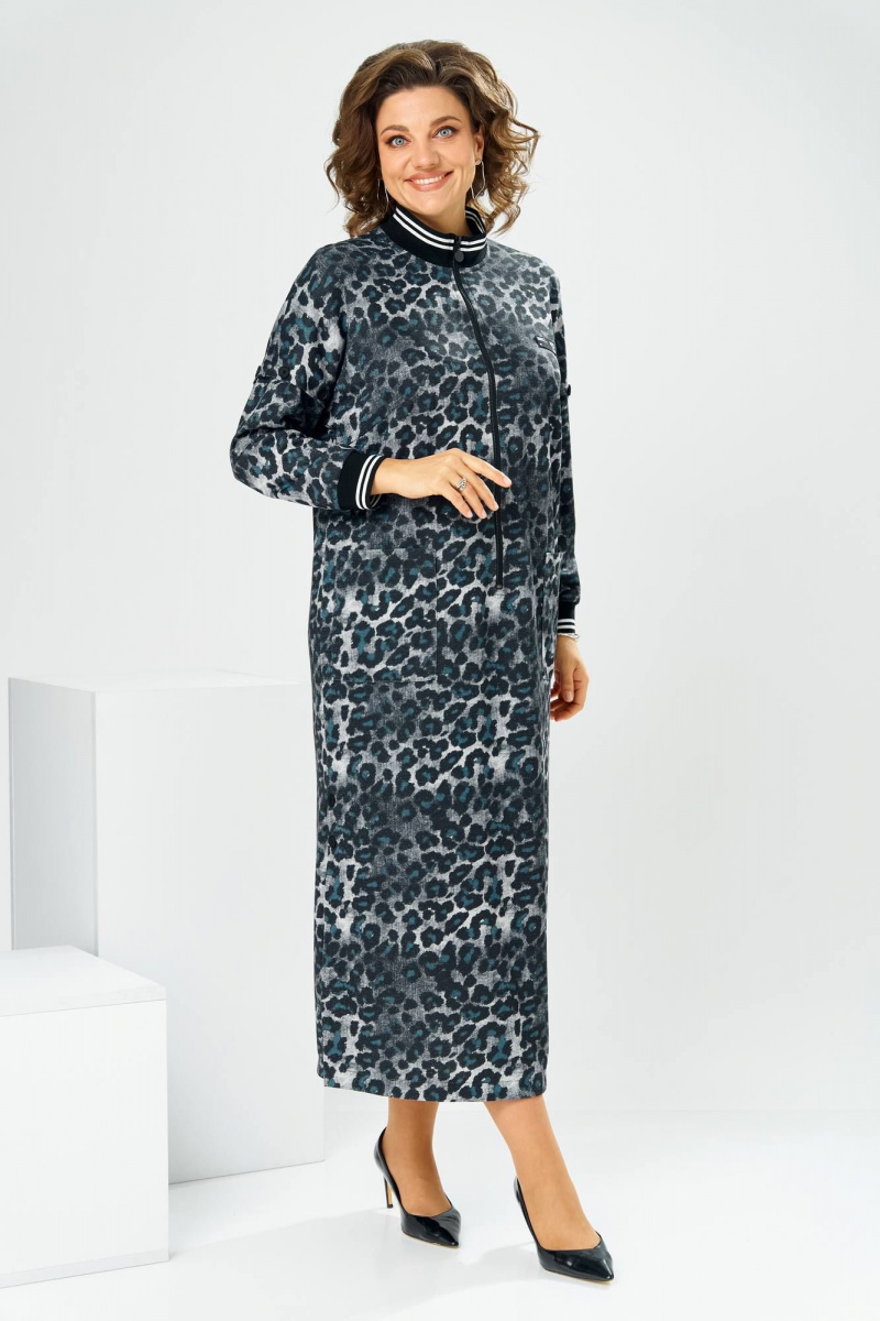 Платья Romanovich Style 1-2885 синий_леопард
