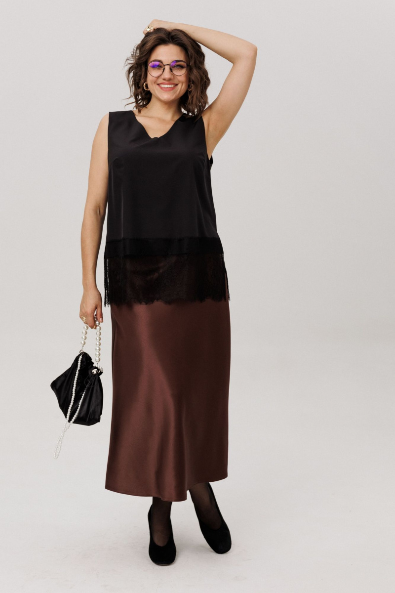 Юбки Anelli 1808 горький-шоколад