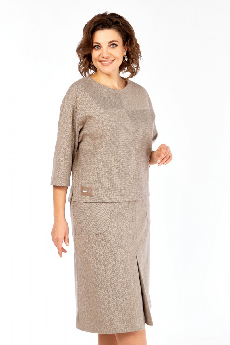 Юбочный комплект Элль-стиль 2441/2 кофе