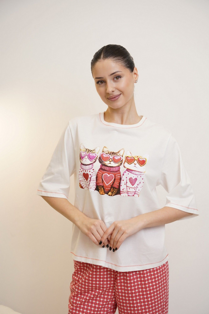 Пижамы Купалинка 39902G.170-176 к.экрю,клетка