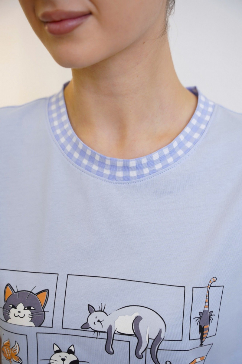 Пижамы Купалинка 42600G.158-164 к.голубой,клетка