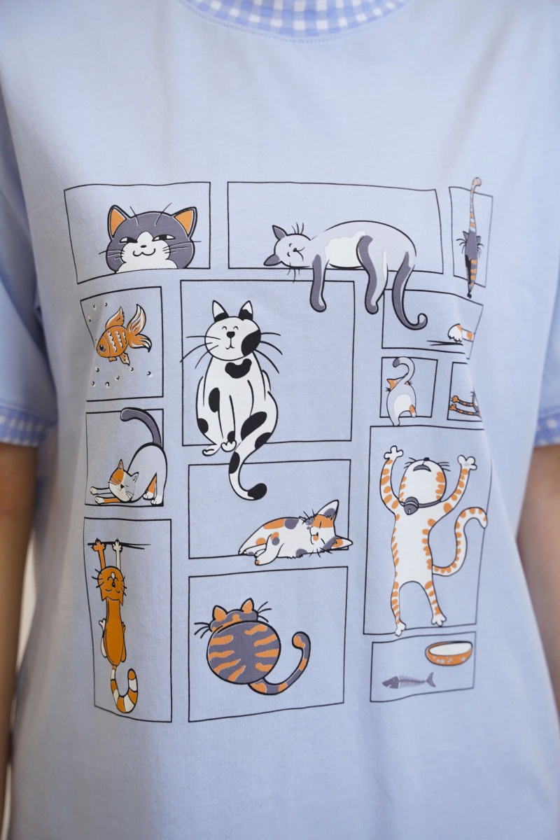 Пижамы Купалинка 42600G.158-164 к.голубой,клетка