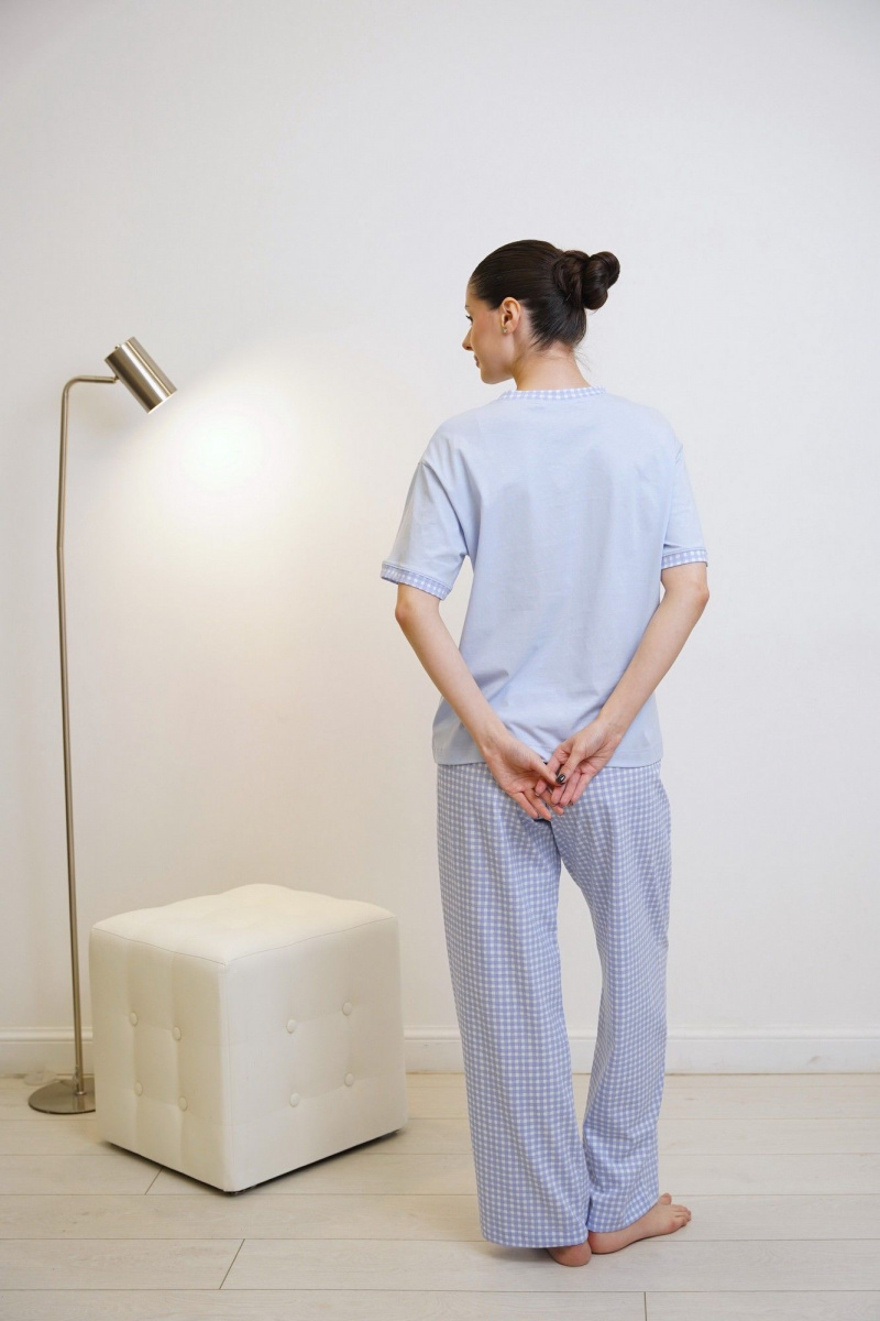 Пижамы Купалинка 42600G.158-164 к.голубой,клетка