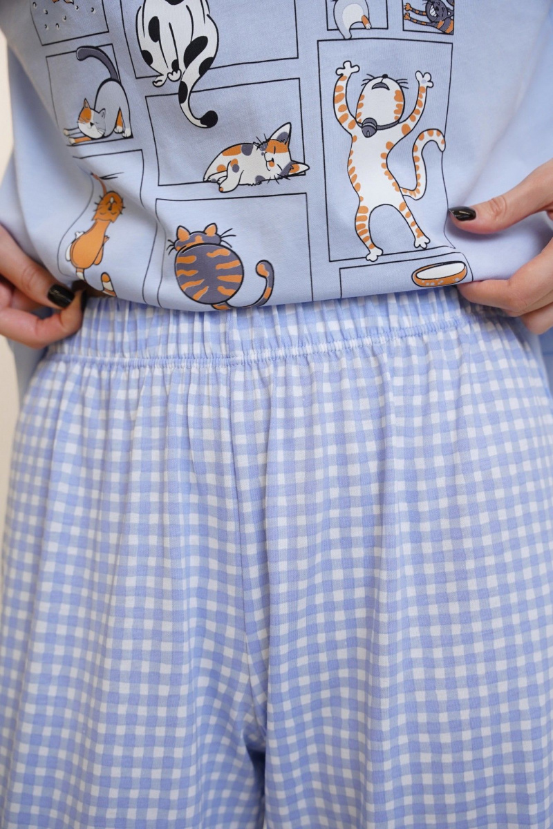 Пижамы Купалинка 42600G.158-164 к.голубой,клетка