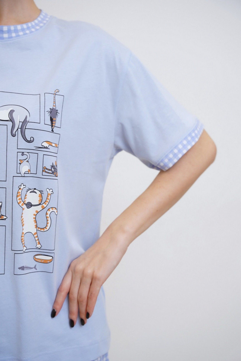 Пижамы Купалинка 42600G.158-164 к.голубой,клетка