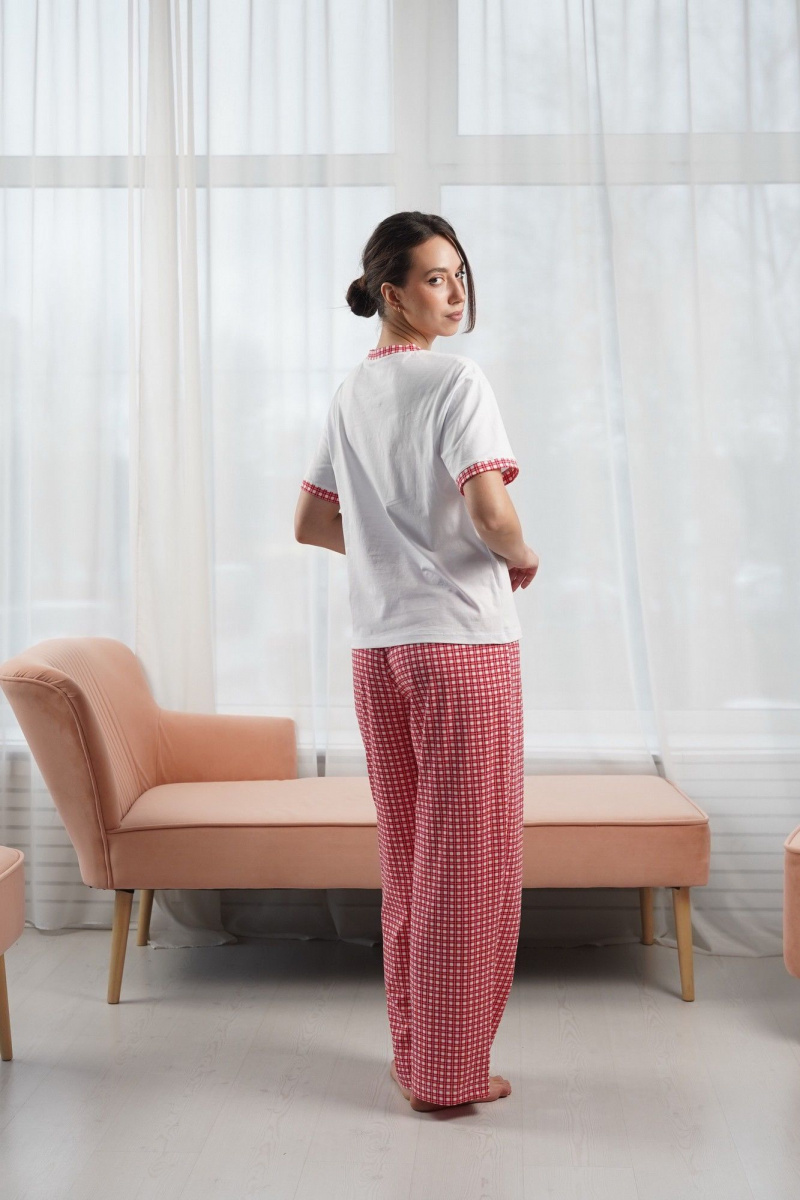 Пижамы Купалинка 42601G.158-164 к.белый,клетка