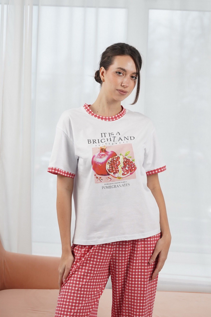 Пижамы Купалинка 42601G.158-164 к.белый,клетка