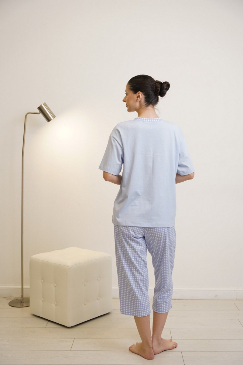 Пижамы Купалинка 42700G.158-164 к.голубой,клетка