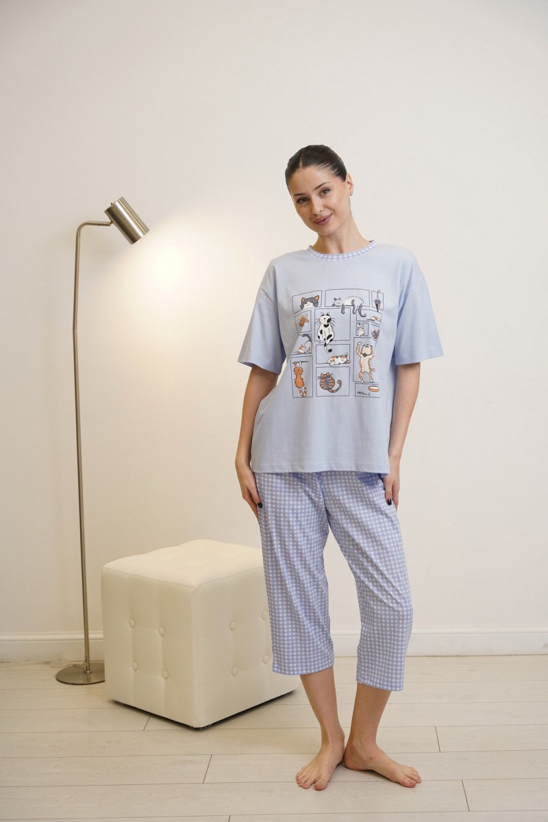 Пижамы Купалинка 42700G.158-164 к.голубой,клетка