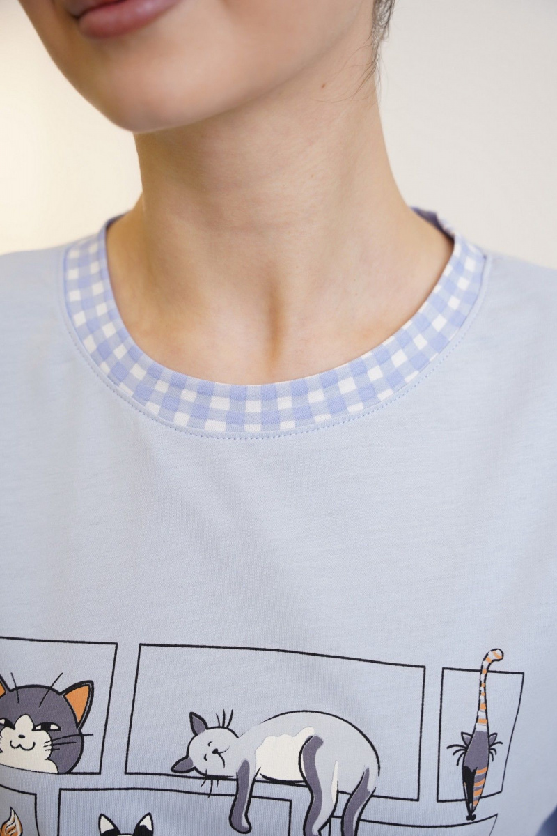 Пижамы Купалинка 42700G.158-164 к.голубой,клетка