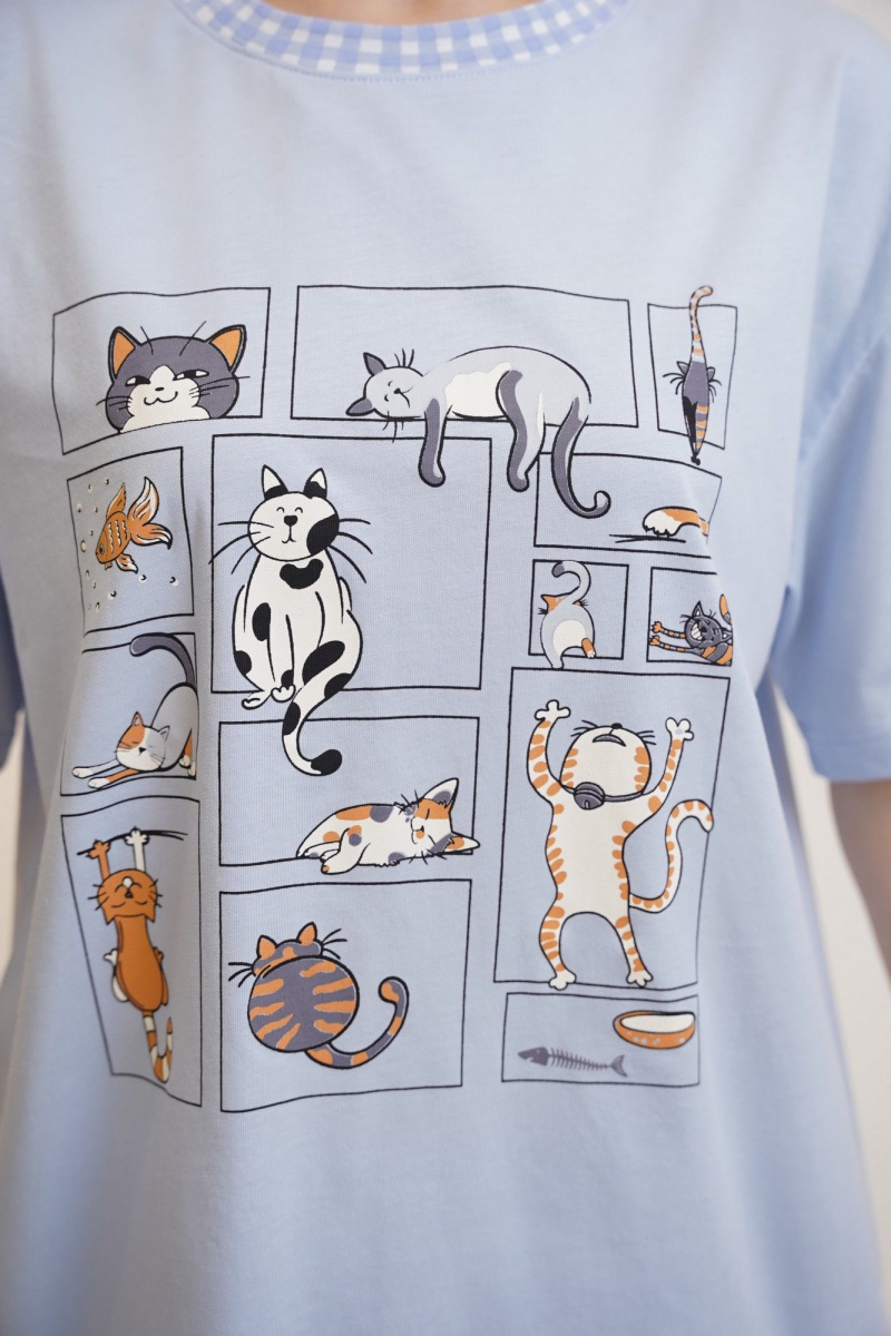 Пижамы Купалинка 42700G.158-164 к.голубой,клетка