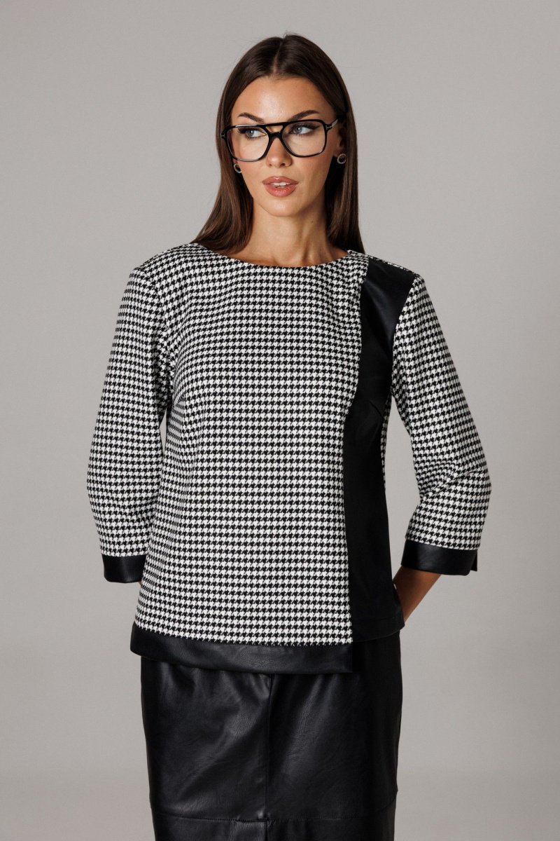 Юбочный комплект Ларс Стиль 1174 молочный-черный