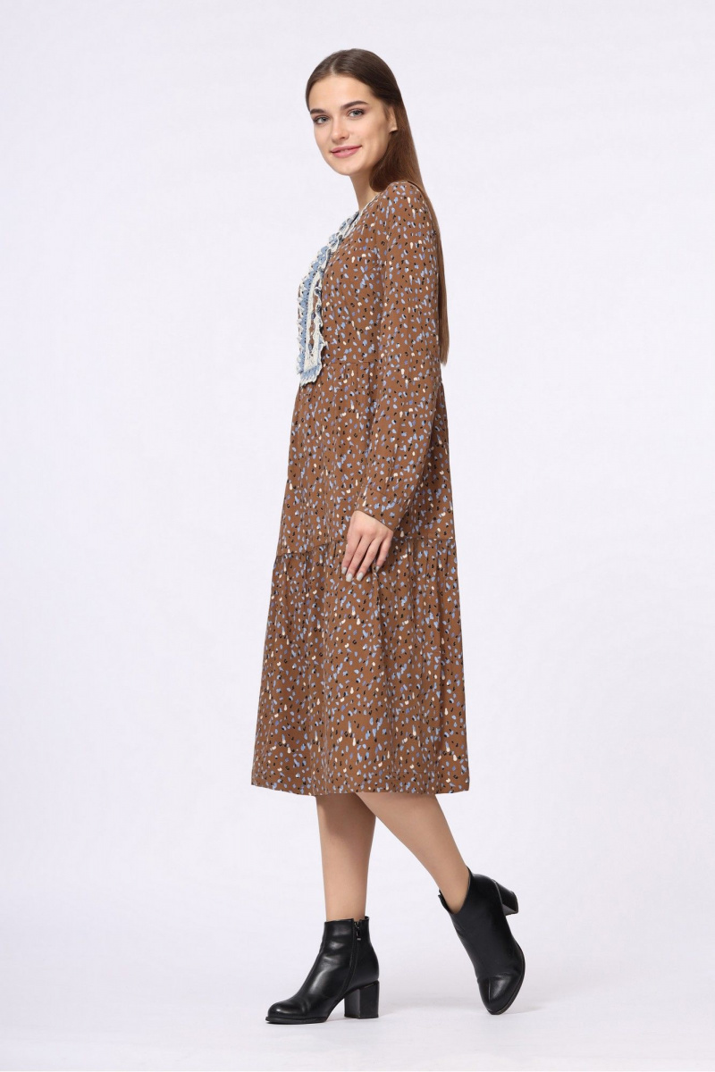 Платья Полинушка 471/2 горчичные пятнышки