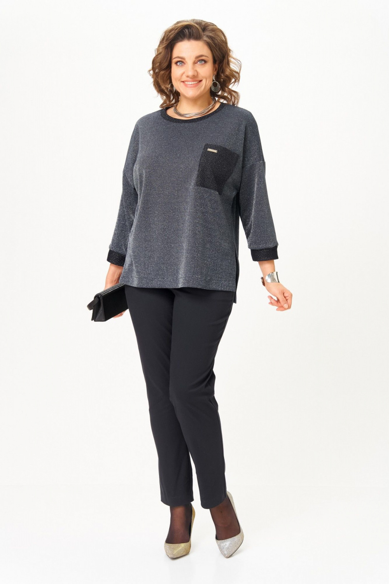 Брючный комплект Michel chic 1445 темно-синий