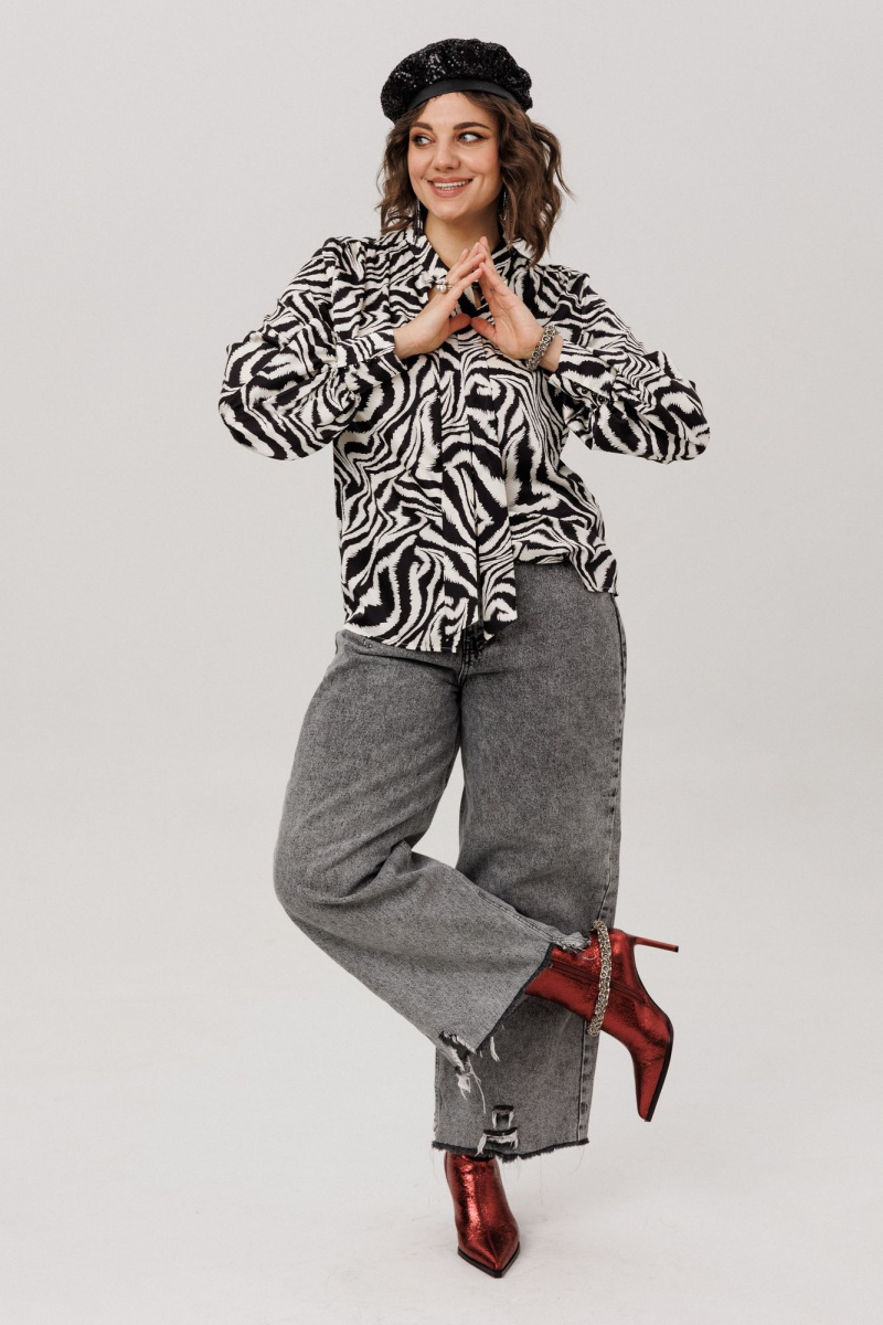 Блузы Anelli 1736 зебра_нью