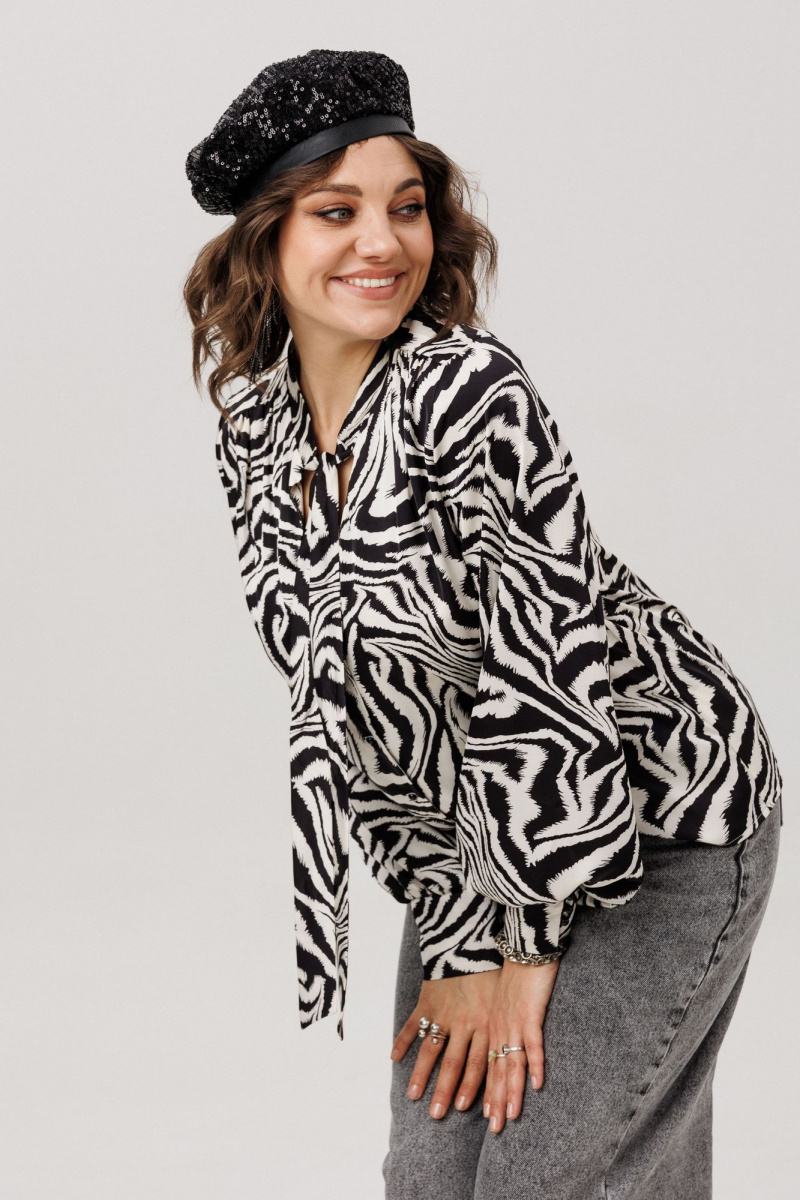 Блузы Anelli 1736 зебра_нью