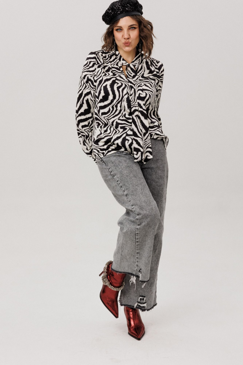 Блузы Anelli 1736 зебра_нью