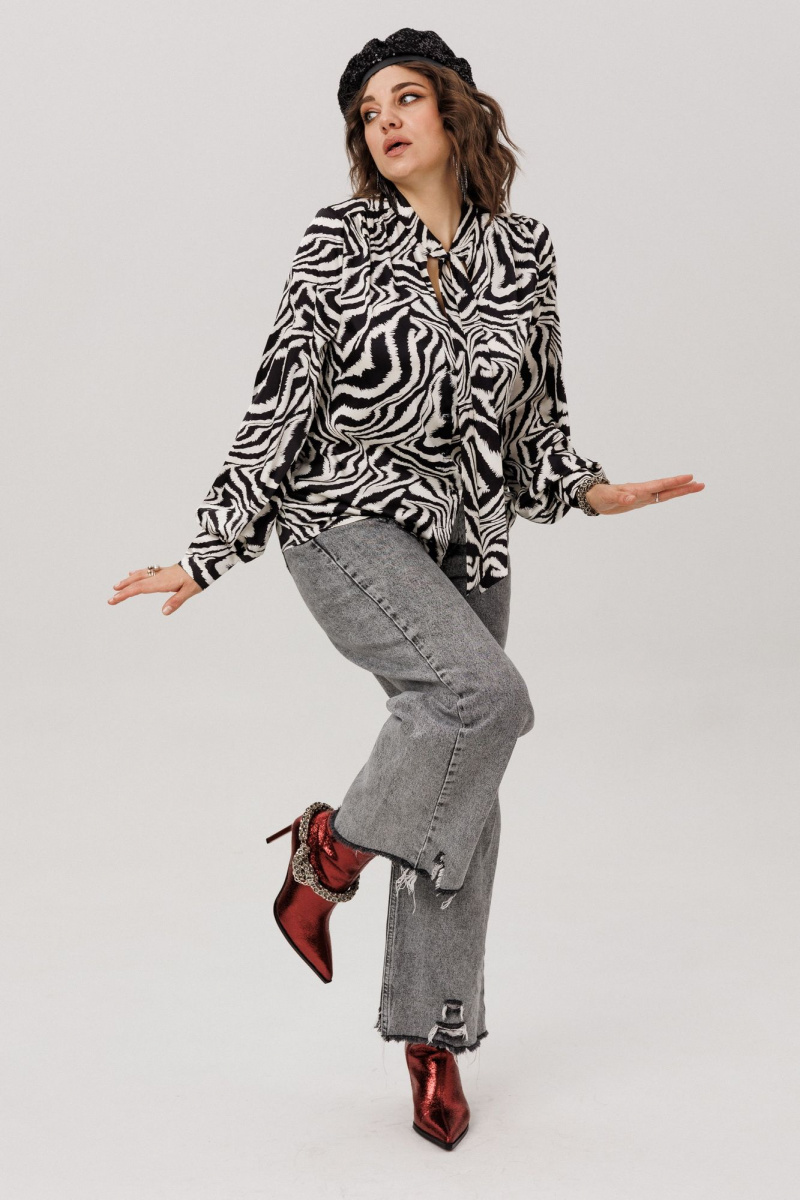 Блузы Anelli 1736 зебра_нью