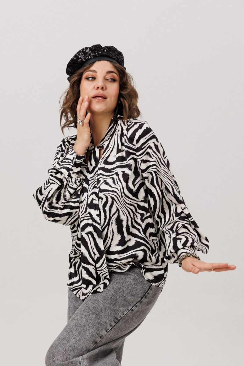 Блузы Anelli 1736 зебра_нью