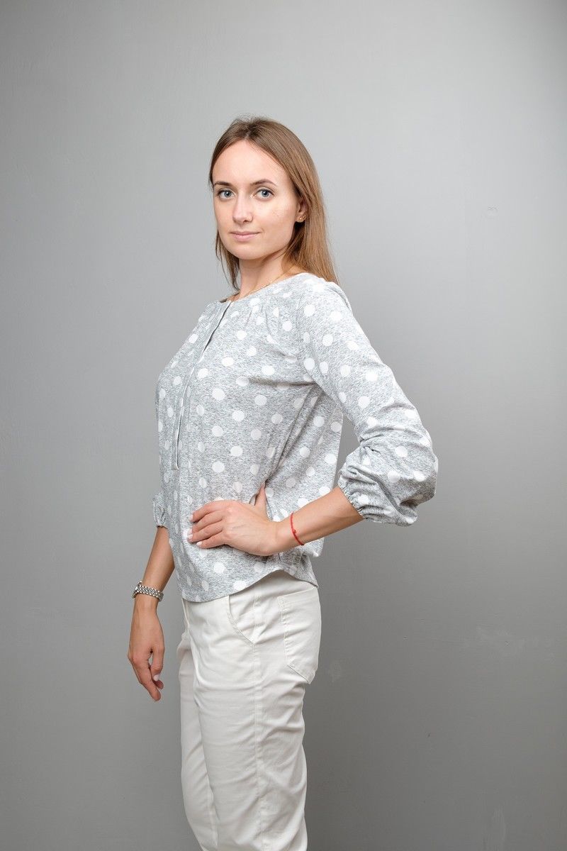Блузы Mita КМ350 серый_горох