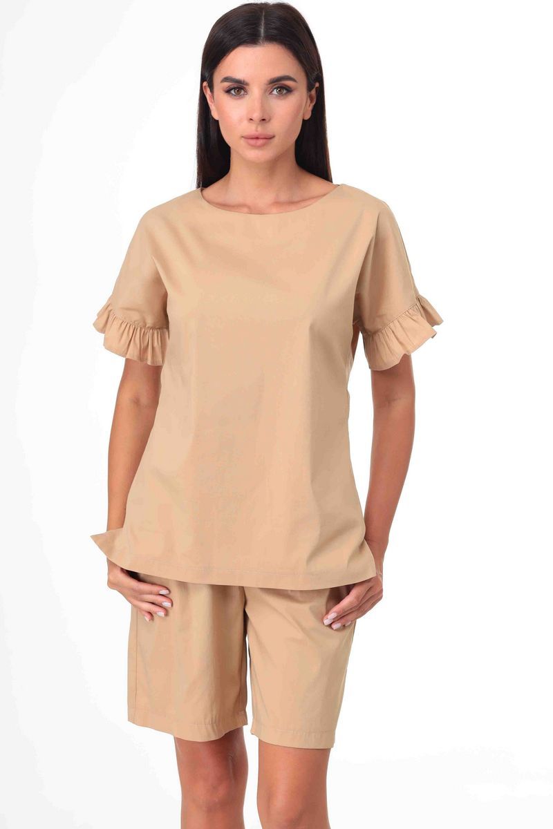 Женский комплект с шортами Talia fashion 360 бежевый