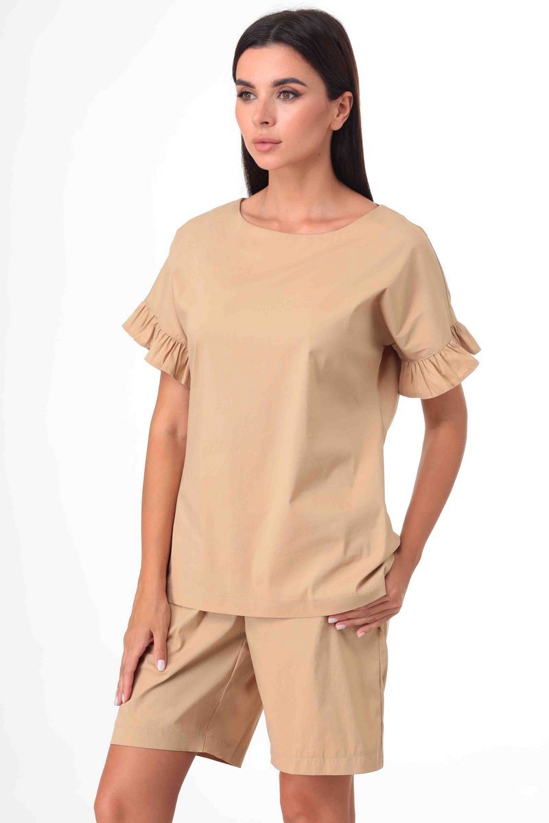 Женский комплект с шортами Talia fashion 360 бежевый
