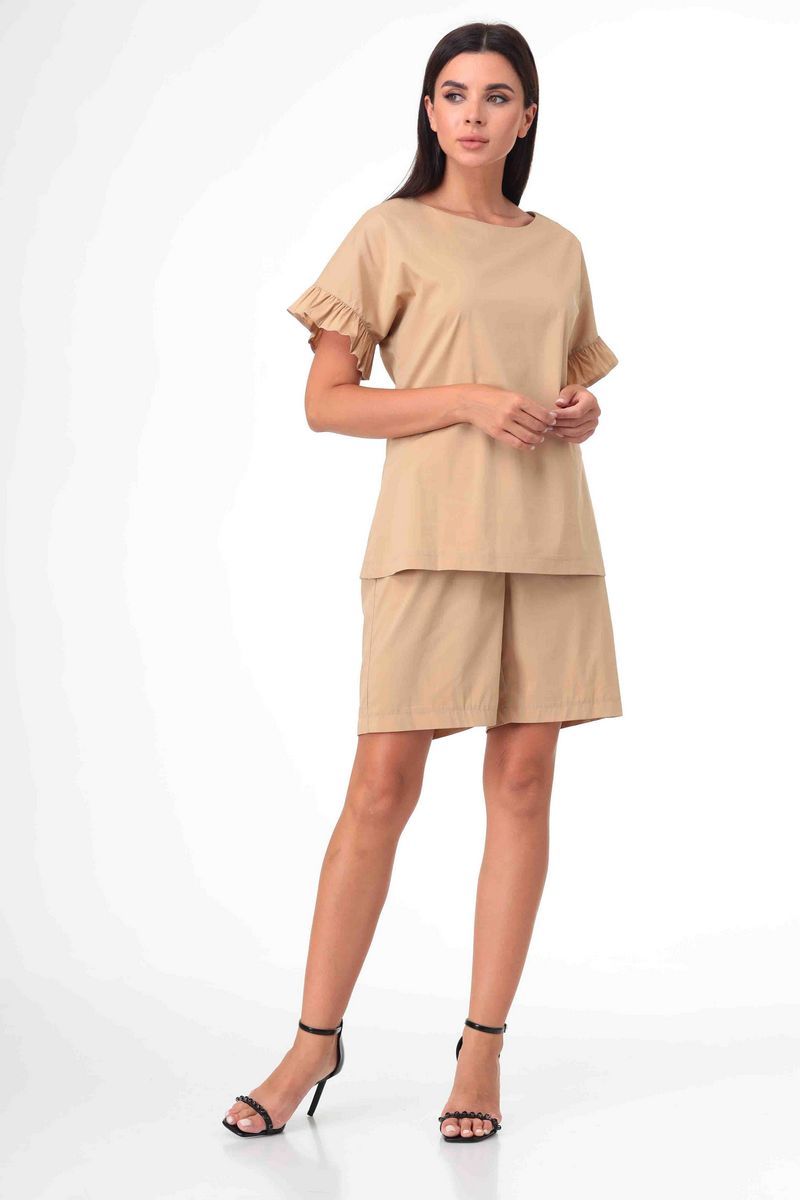 Женский комплект с шортами Talia fashion 360 бежевый
