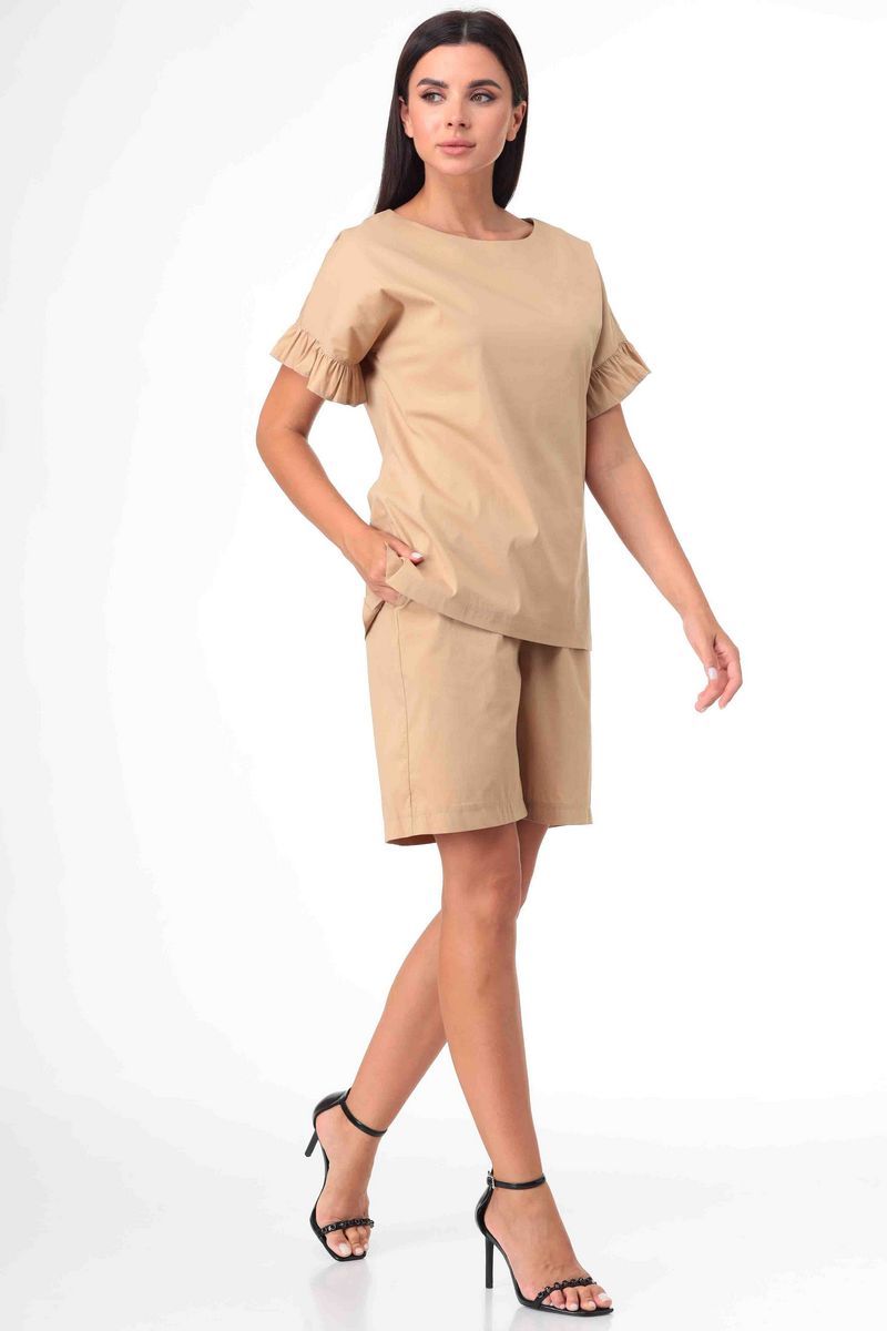 Женский комплект с шортами Talia fashion 360 бежевый