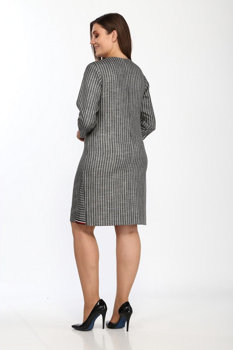 Платья Lady Style Classic 1377/2 стальной_полоска