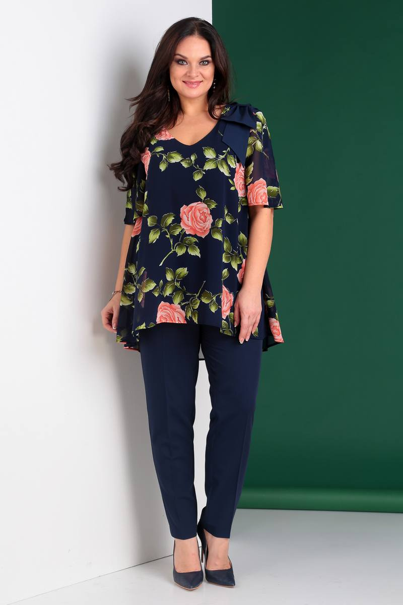 Брючный комплект Liona Style 673 синий