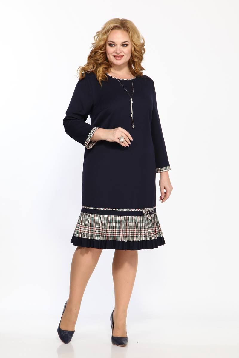 Платья Moda Versal П2233 т.синий+зеленый