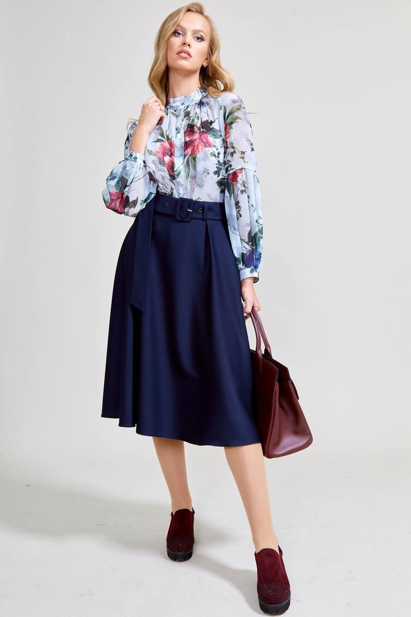Юбки Teffi Style L-1595 синий