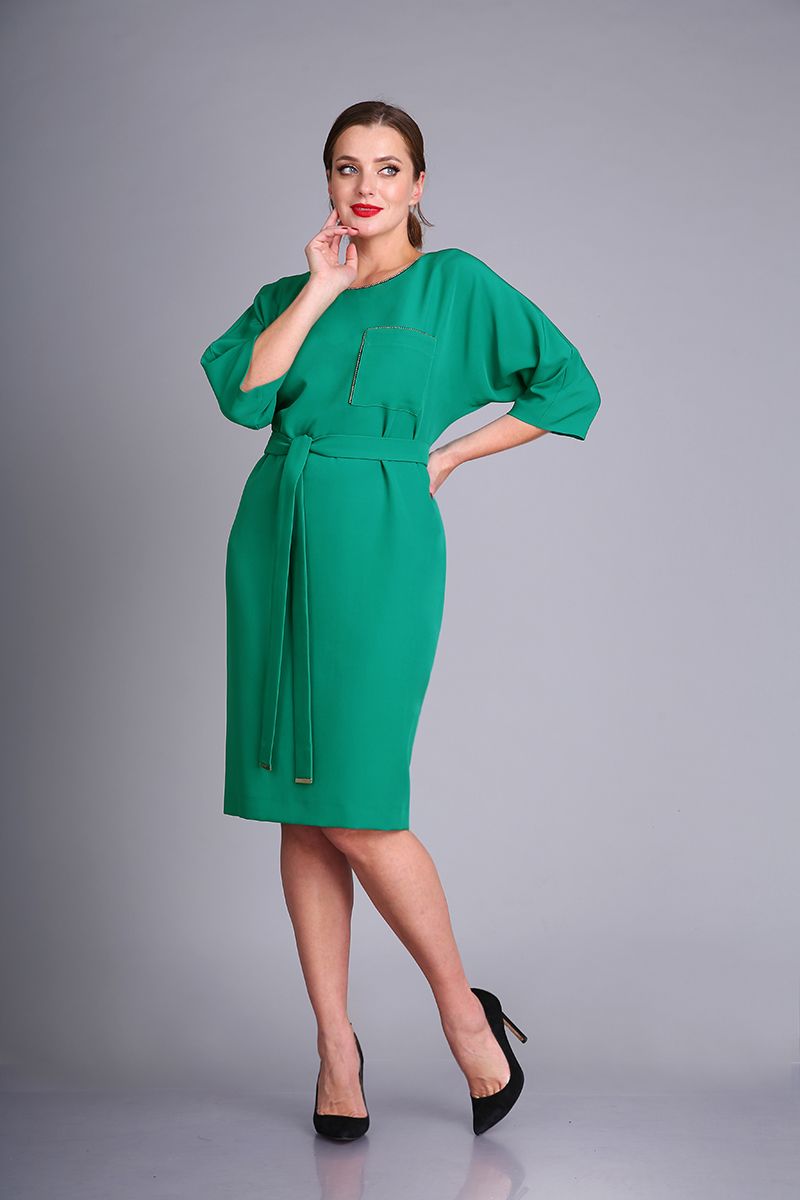Платья Andrea Style 0393 изумруд