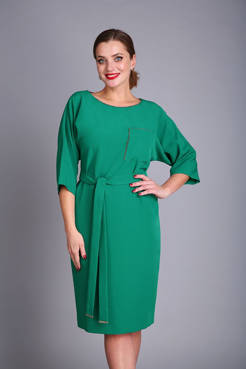Платья Andrea Style 0393 изумруд