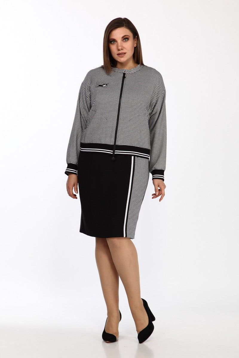 Плательный комплект Lady Style Classic 2385/1 серый-черный