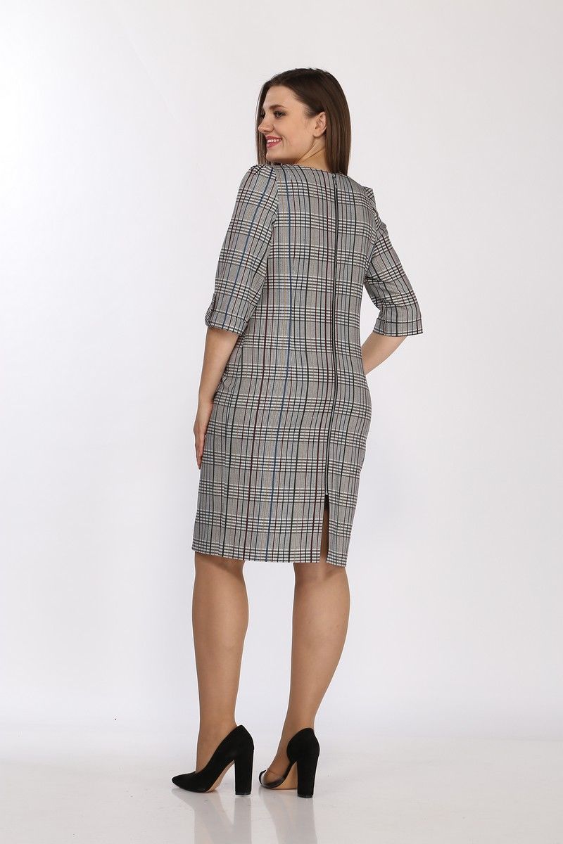 Платья Lady Style Classic 432/7 клетка_серый