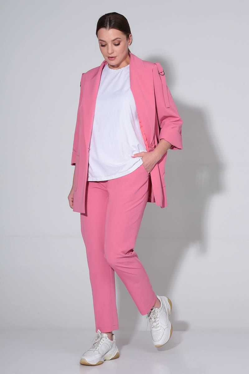 Брючный костюм Liona Style 823 розовый
