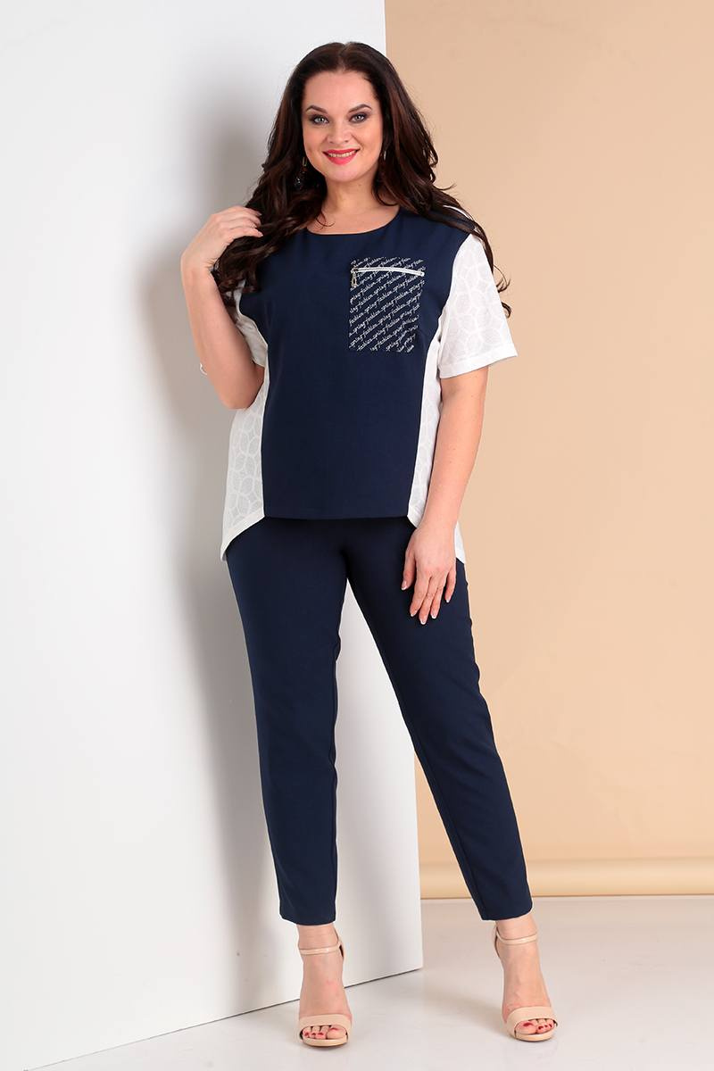 Брючный комплект Liona Style 678 синий