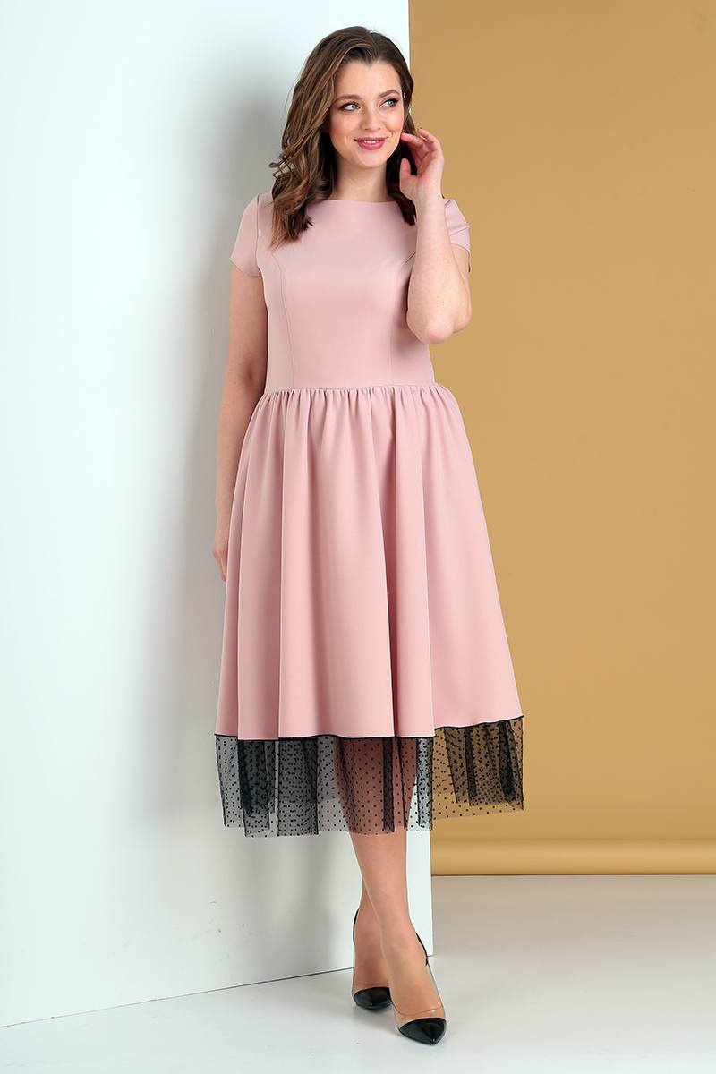 Платья Liona Style 688 пудра