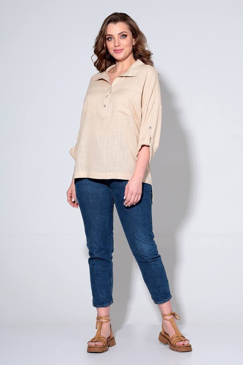 Блузы Liona Style 830 бежевый