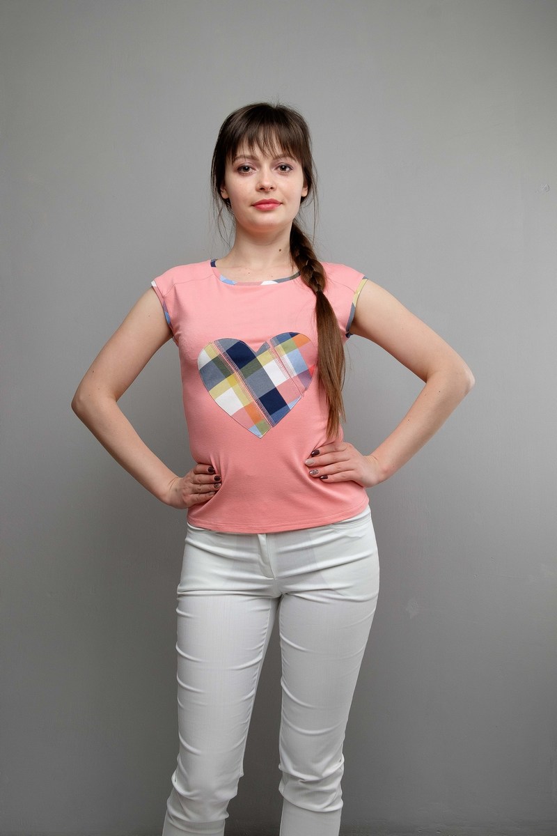Майки Mita ЖМ992 розовый/сердце