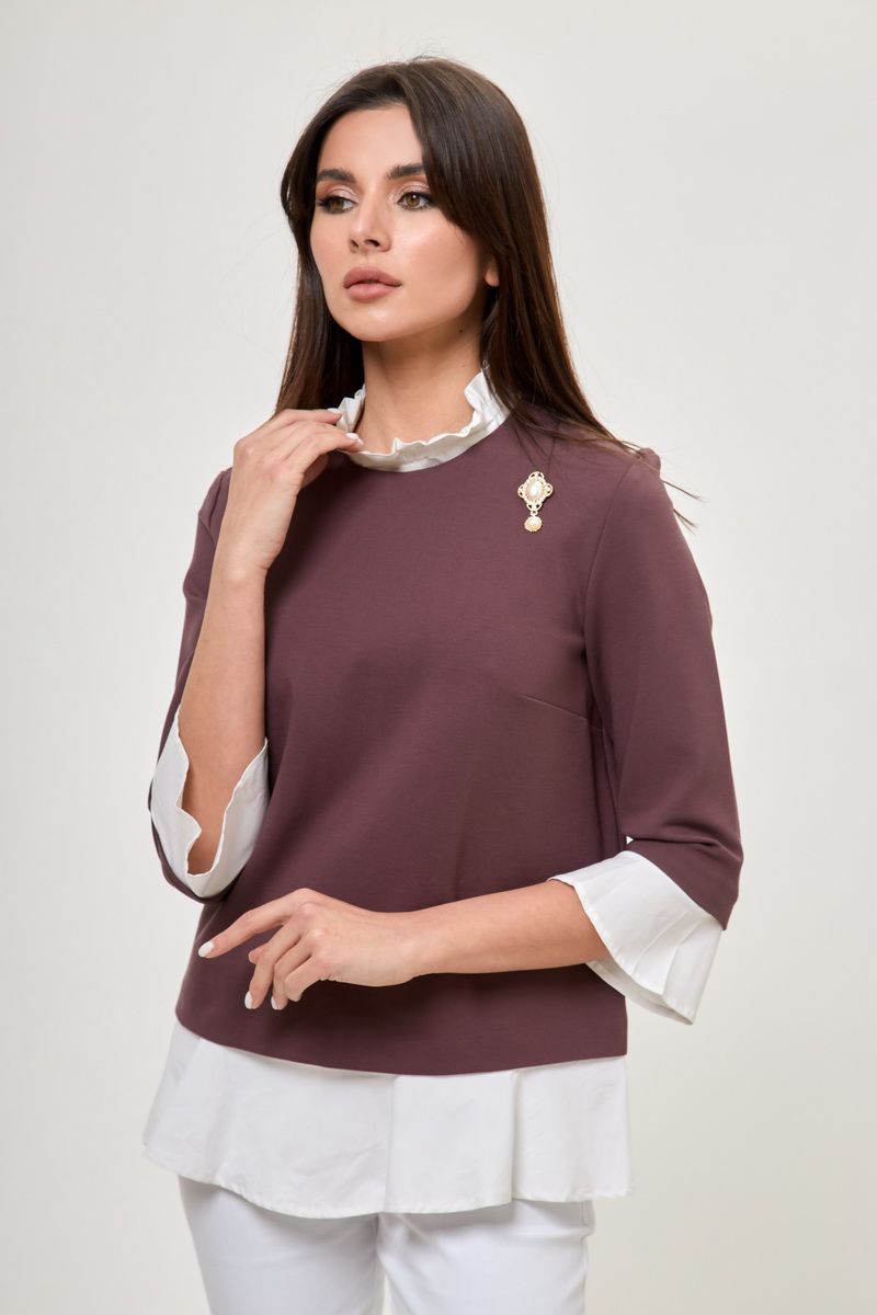 Блузы Anelli 604 коричневый