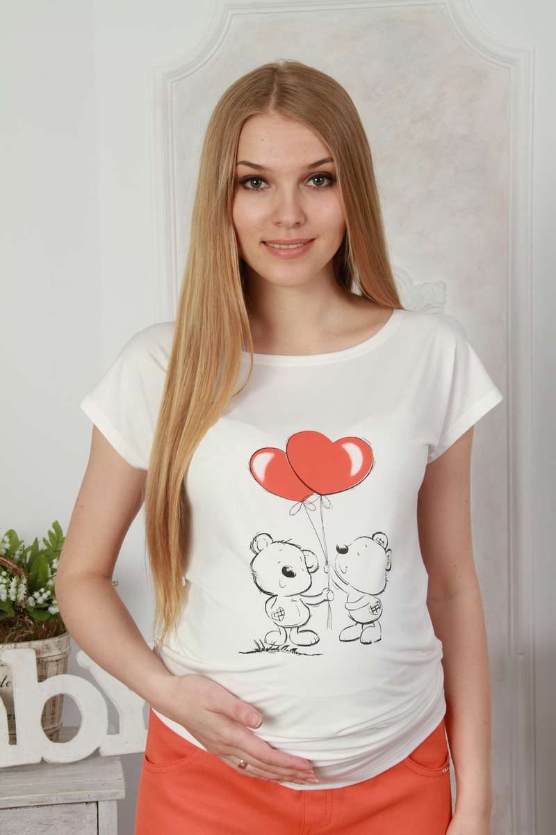 Блуза для беременных Lucky mum 105 оранжевый