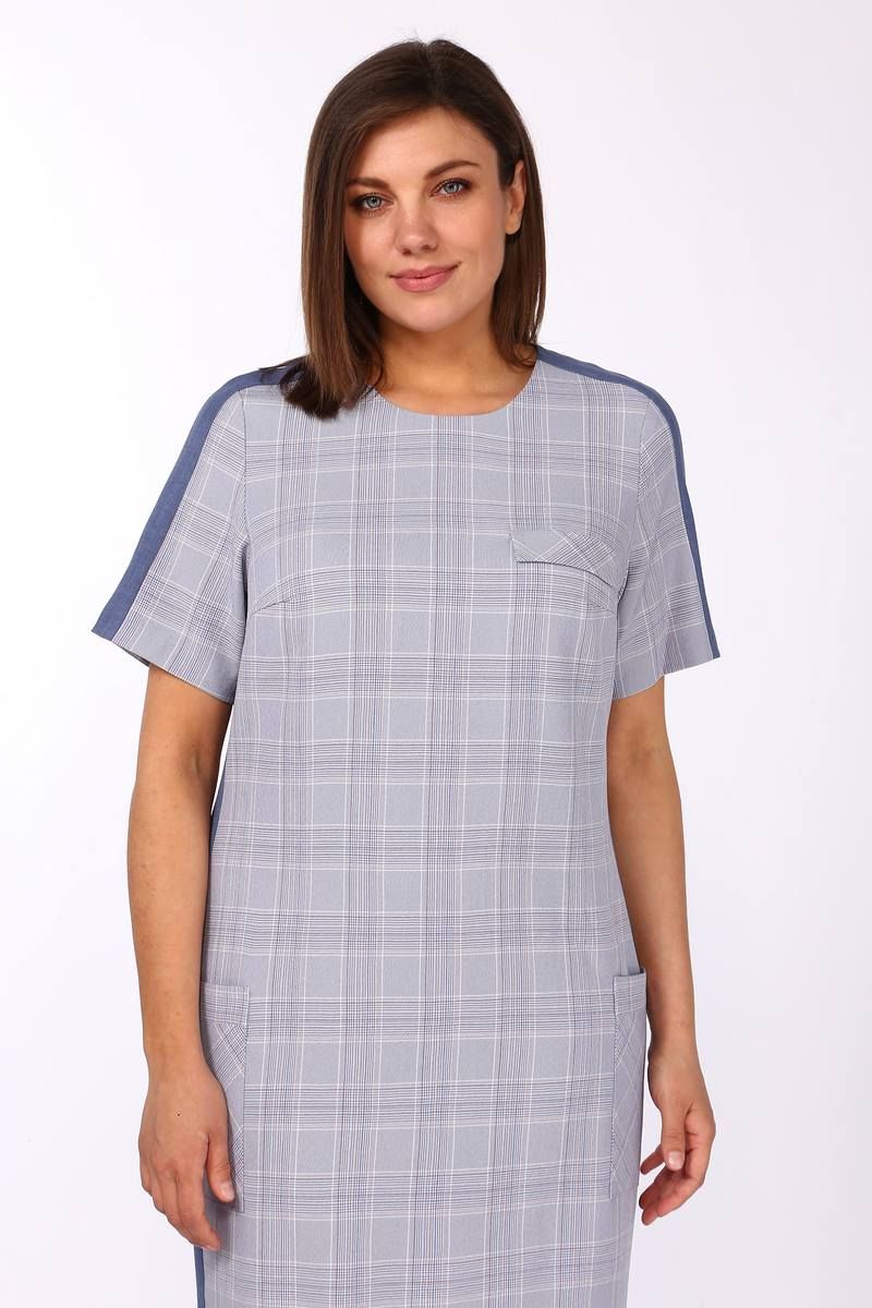 Платья Lady Style Classic 1487/2 синие_тона