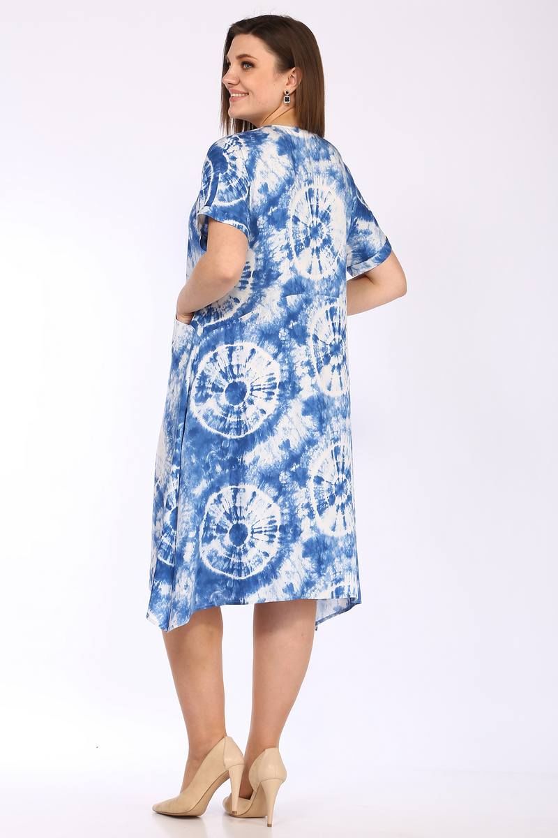 Платья Lady Style Classic 2575 голубой_с_белым