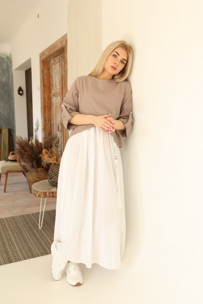 Платья Amberа 276.1 кофе+молоко